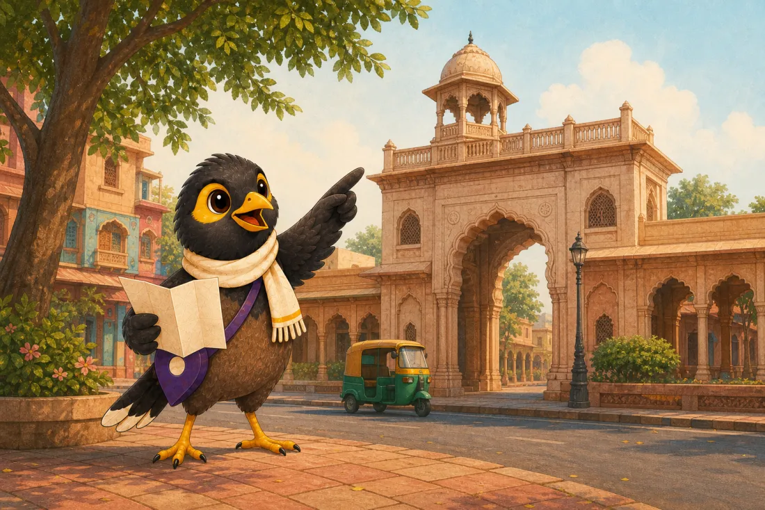 The Sangaathi mascot getting to know the city